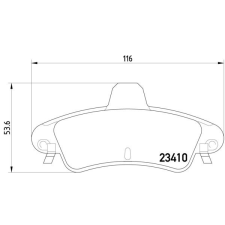  Ford Mondeo 2 hátsó fékbetét (-) - Hart autóalkatrész