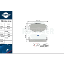 Ford Mondeo 3 első fékbetét készlet - Rotinger (RT2PD15330) autóalkatrész