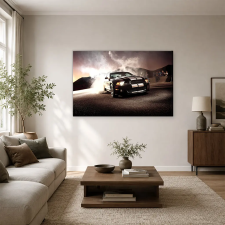  Ford Mustang Shelby GT500 sportkocsi füstben vászonkép dekoráció