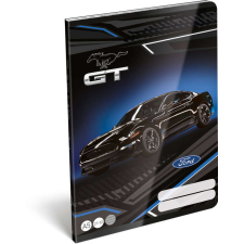 Ford tűzött füzet A/5, 40 lap vonalas, Black füzet