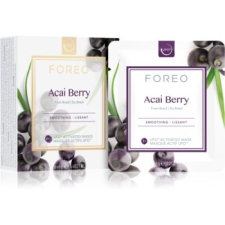 FOREO Farm to Face Acai Berry kisimító maszk 6 × 6 g arcpakolás, arcmaszk