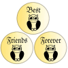 Forever Baglyos Best Friends Forever hármas kitűző