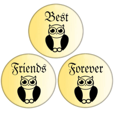 Forever Baglyos Best Friends Forever hármas kitűző kitűző