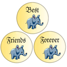 Forever Elefántos Best Friends Forever hármas kitűző kitűző