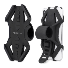 Forever kerékpáros telefontartó (univerzális, kormányra rögzíthet&#337;, szilikon, 4-6&quot; méret) fekete bh-120 mobiltelefon kellék