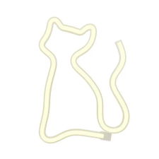 Forever Neon LED lámpa Macska meleg fehér elem + USB FLNEO3 világítási kellék