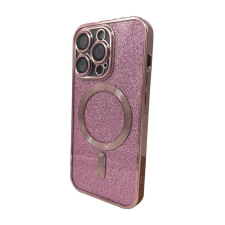 Forever Szilikon TPU védőtok Mag Glitter Chrome iPhone 13 Pro Max számára (TPUAPIP13PMMGCTFOPI), rózsaszín tok és táska