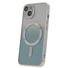 Forever Szilikon TPU védőtok Mag Glitter Chrome iPhone 13 számára (TPUAPIP13MGCTFOSI), ezüst tok és táska