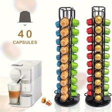 Forgatható Nespresso Kávékapszula Tartó Állvány - Praktikus Tárolási Megoldás Nespresso Kapszulákhoz kávéfőző kellék