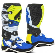 Forma Motorkerékpár cipő Forma Pilot kék-fehér-fluo sárga motoros csizma