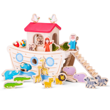 Formabedobós színes fajáték - Noé bárkájaNew Classic Toys formabedobó