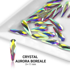 Formakő csepp alakú - 3x11mm - Crystal AB 20db körömdíszítő
