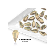 Formakő csepp alakú - 4x8mm - Champagne körömdíszítő
