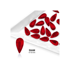 Formakő csepp alakú - 4x8mm - Siam körömdíszítő