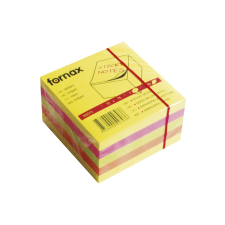 Fornax Jegyzettömb öntapadó, 75x75mm, 450lap, neon (300313) (300313) post-it