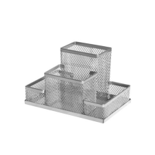 Forofis Rendszerező asztali Forofis fémhálós 15,3x10,3x10 cm ezüst fémhálós tároló