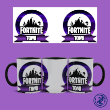  Fortnite logo bögre (Fekete) bögrék, csészék