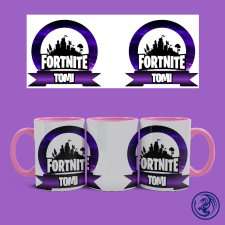 Fortnite logo bögre (Rózsaszín) bögrék, csészék