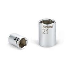 Fortum dugófej, 1/2", 11mm, 61CrV5, mattkróm,  38mm hosszú FORTUM (4700411) dugókulcs