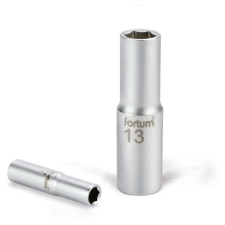 Fortum Dugófej, hosszított, 1/2&quot;, 19mm, 61CrV5, mattkróm, 77mm hosszú (Dugófej) torxkulcs