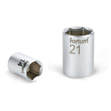 FORTUM garancia dugófej, 1/2&quot;, 18mm, 61CrV5, mattkróm, 38mm hosszú FORTUM dugókulcs