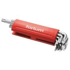 Fortum torx kulcs klt. 9db, hosszú, T10-50, S2, 10db/cse; T10-T15-T20-T25-T27-T30-T40-T45-T50, műany villáskulcs