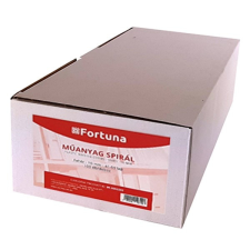 Fortuna Iratspirál műanyag FORTUNA 6mm 10-20 lap fekete 100/dob spirálozó gép