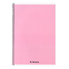 Fortuna Spirálfüzet vonalas FORTUNA Monocolor A/5 70 lapos pasztell rózsaszín