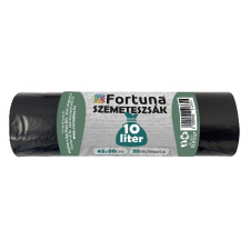 Fortuna Szemeteszsák FORTUNA 10L pipere fekete 45x50 cm 20 db/tekercs tisztító- és takarítószer, higiénia