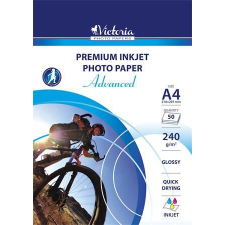 Fotópapír, tintasugaras, A4, 240 g, fényes, VICTORIA PAPER "Advanced" fénymásolópapír