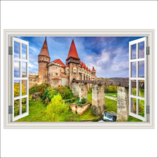  Fotótapéta Corvin kastély ablak, fahíd, 300 x 200 cm tapéta, díszléc és más dekoráció