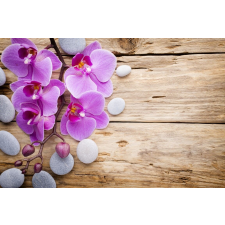  Fotótapéta Pink orchideák kövekkel, 300 x 200 cm tapéta, díszléc és más dekoráció