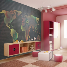 Fotótapéta térkép - map (for children) Világtérkép gyerekeknek 350x270 térkép