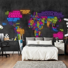  Fotótapéta térkép - map, Italian - colors Világtérkép 350x270 térkép