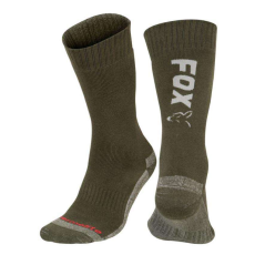 FOX black / orange thermolite long sock eu 40-43 zokni