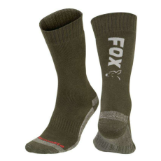 FOX black / orange thermolite long sock eu 44-47 zokni