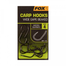 FOX Edges Carp Hooks Wide Gape Beaked horog 10db nikkel bevonattal - 6 horog