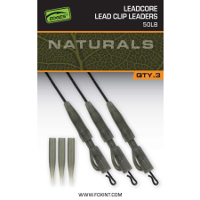  Fox EDGES™ Naturals Leadcore Power Grip Lead Clip Leaders szerelék 30lb 3db szett (CAC852) horgászkiegészítő