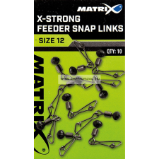  Fox X-Strong Feeder Bead Snap Links Size 12 forgókapocs 10db (GAC373) horgászkiegészítő