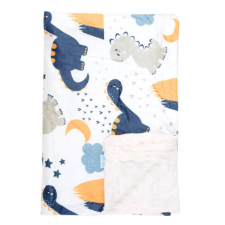 Foxy Baby Minky Super Soft babatakaró 75x100 - Fehér - Dínók babaágynemű, babapléd
