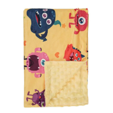Foxy Baby Minky Super Soft babatakaró 75x100 - Sárga - Szörnyecskék babaágynemű, babapléd