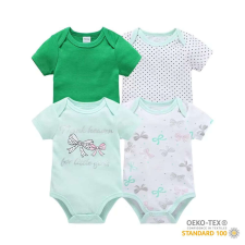 Foxy Baby Rövid ujjú pamut body szett (4db-os) ( 68 ) - Masnik kombidressz, body