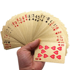  Francia kártya, póker, bridzs, römi (prémium plasztik) Arany bankó kártyajáték