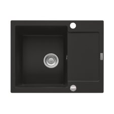 Franke MARIS 611-62 gránit mosogató automata dugóemelő, szifonnal, matt fekete, beépíthető mosogatótálca