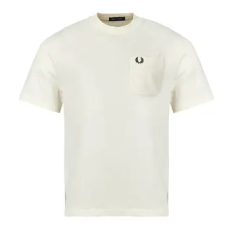 Fred Perry Rövid ujjú pólók POCKET DETAIL T-SHIRT Bézs EU M