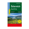 Freytag & Berndt Ausztria atlasz, Ausztria autós atlasz kötött , Ausztria autóatlasz Freytag & Berndt 1:150e Nagy szabadidő atlasz 2023.