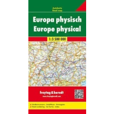 Freytag &amp; Berndt Európa térkép, Európa autótérkép domborzati, 1:3 500 000 Freytag térkép AK 2201 térkép