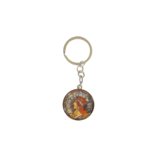 FRI.19622 Kulcstartó fémkarika egyoldalas, Mucha:Zodiak kulcstartó