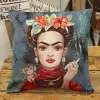  Frida Kahlo kismajmos ezüst lurex párnahuzat 45x45 cm