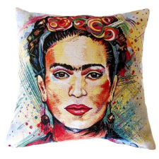  Frida Kahlos gobelin díszpárna huzat, 45x45 cm lakástextília